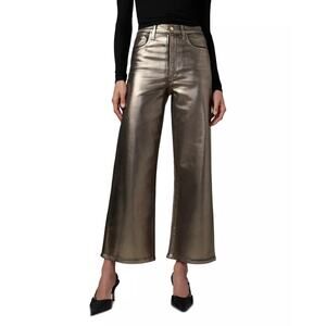 Joe's Jeans Women Gilded Night Metallic The Mia High Rise Wide Leg Jeans Size 34